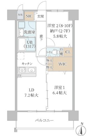 ラフィネール大阪十三の間取り