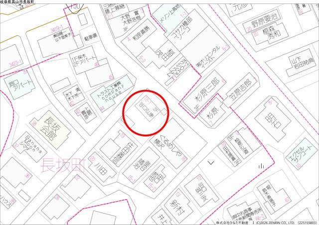 2026/8/31NEW　戸建　高山市長坂町　980万の地図