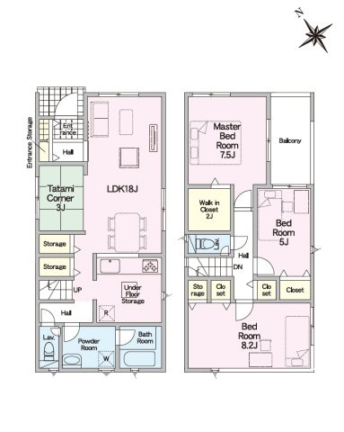 【間取り】 | 清須市中河原一字25-1『仲介料無料』新築戸建て | 1号棟