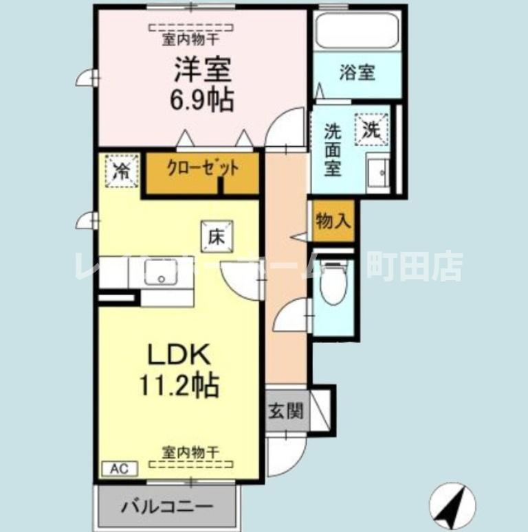 リールセゾンC※初期費用分割あと払いサービス利用可能物件の間取り