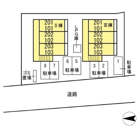 セジュールＭ・Ｙ　Ⅱの区画図
