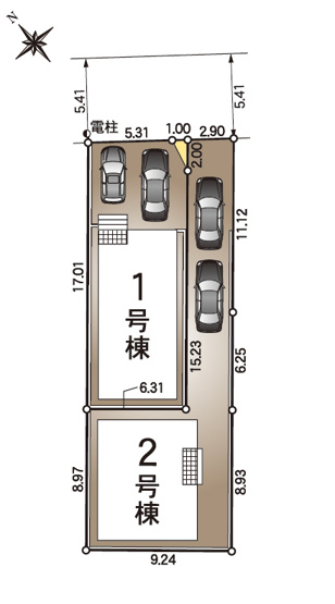 【区画図】 | 清須市中河原一字25-1『仲介料無料』新築戸建て | 2号棟