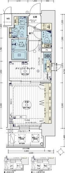 エステムコート名古屋栄プレシャスの間取り
