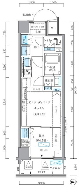 パークアクシス品川シーサイドの間取り