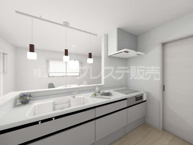 大和郡山市観音寺町の新築一戸建のキッチン|キッチン完成イメージ／人気の対面キッチン♪