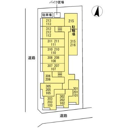 エクセリア上鷺宮Ⅱの区画図