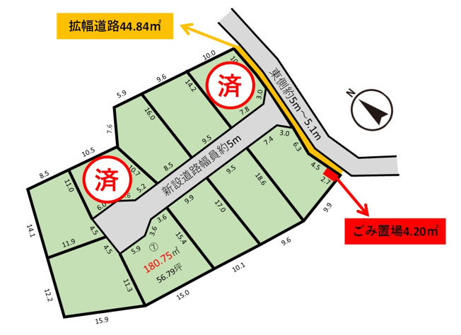 【土地図】 | 柏市戸張第一期全10区画