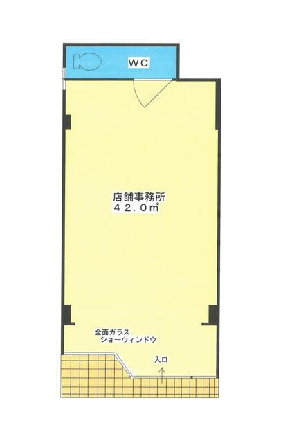 北区中里２丁目の店舗事務所の間取り