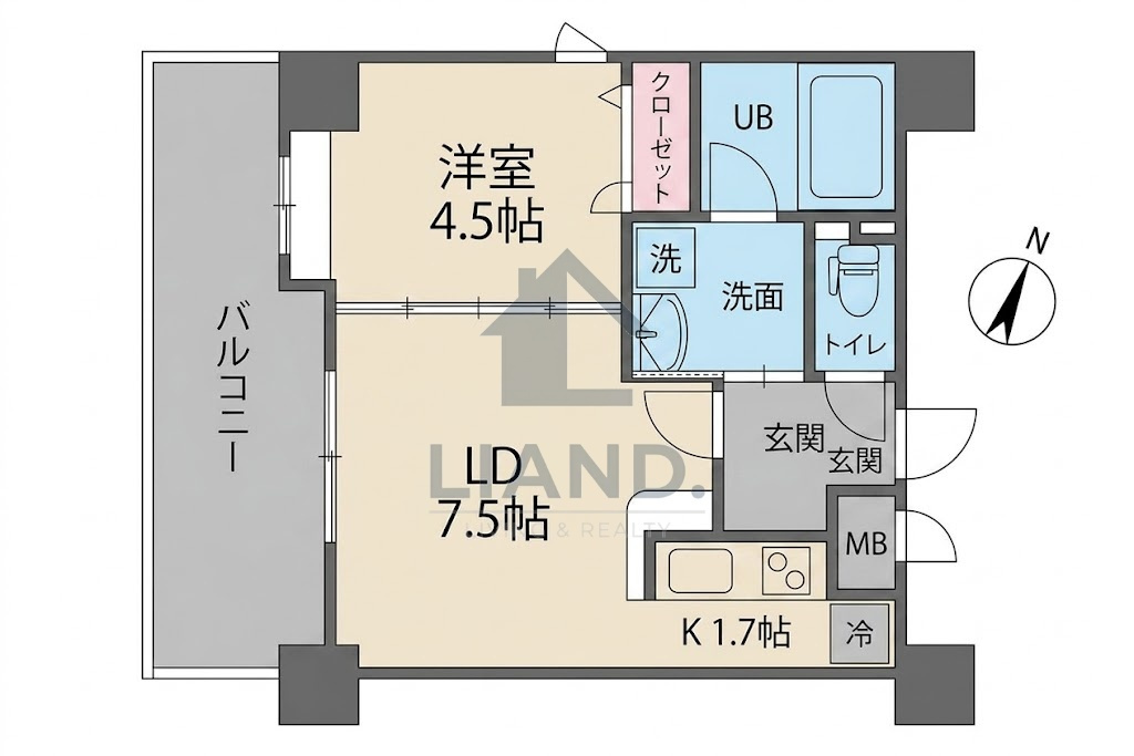 アクタス薬院Ⅲ　警固小学校区の間取り|アクタス薬院Ⅲ
