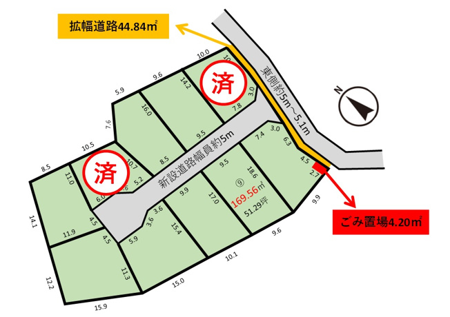 【土地図】 | 柏市戸張第一期全10区画