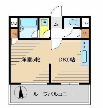 中野区弥生町２丁目の賃貸マンションの間取り