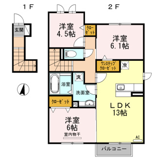 【間取り】 | Ａｍｏｒ Ｄｅｎｓ Ⅱ