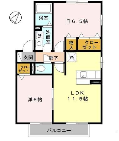 【間取り】 | グランミール　Ｂ棟