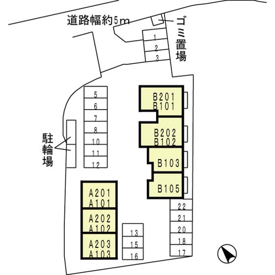 【区画図】 | グランミール　Ｂ棟