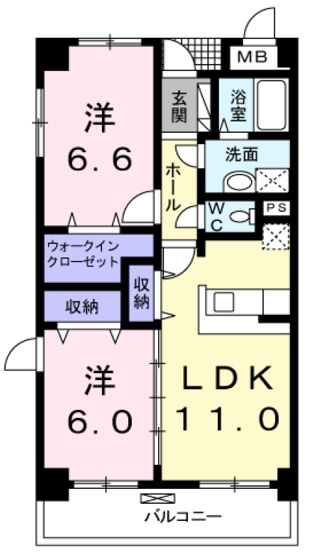 【間取り】 | サニーサイド志木Ⅱ