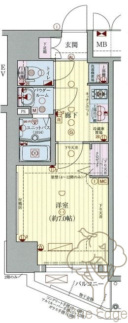 プレサンス梅田Ⅱの間取り