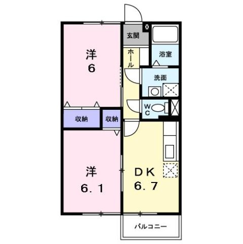 サンスクエア２１・Ｂの間取り