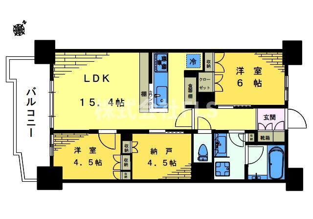 新宿区下落合１丁目の賃貸マンションの間取り