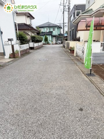 野田市花井250番　売地　45坪の前面道路含む現地写真