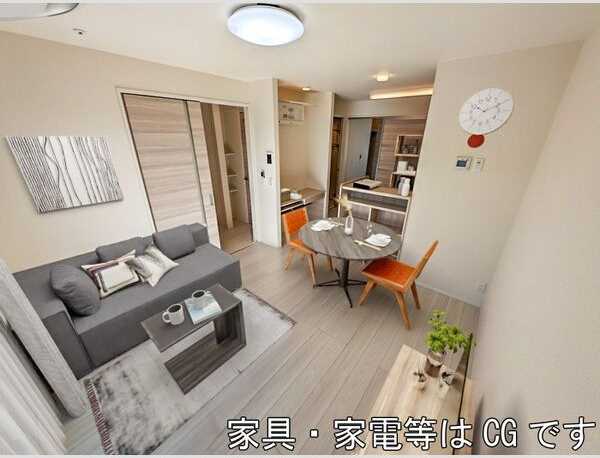 D-ROOM茜部中島　B棟の居間・リビング