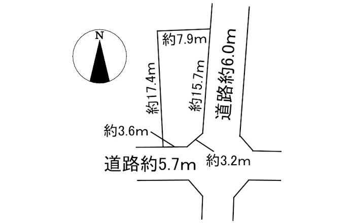 土地　鏡島精華1丁目の土地図