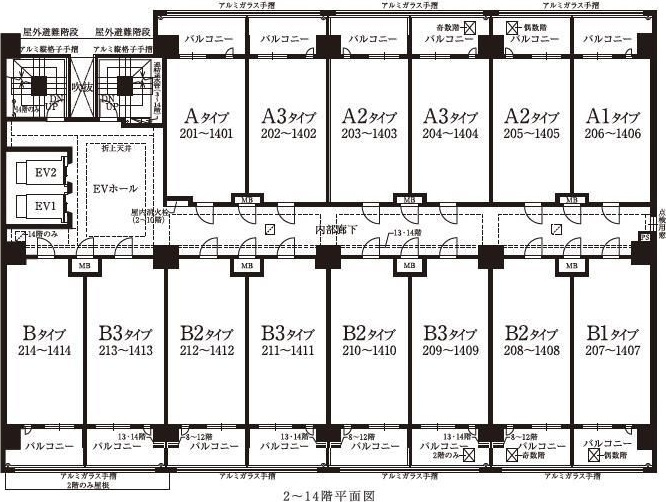 グランフォーレ博多プレミアベイサイドのバルコニー