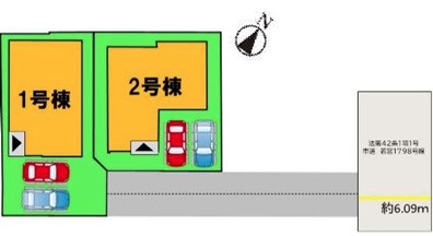 福岡市東区若宮4丁目5期　２号棟の区画図