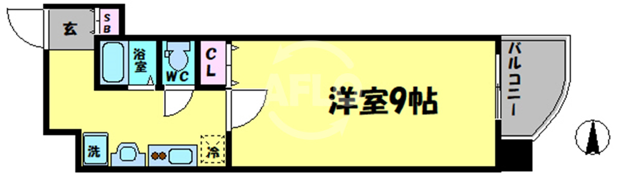 ラナップスクエア阿波座の間取り|ラナップスクエア阿波座　開放感ある間取り