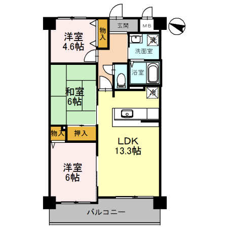 【間取り】 | フローラ南館