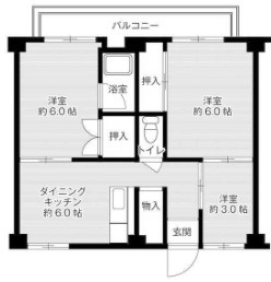 ビレッジハウス常吉1号棟の間取り
