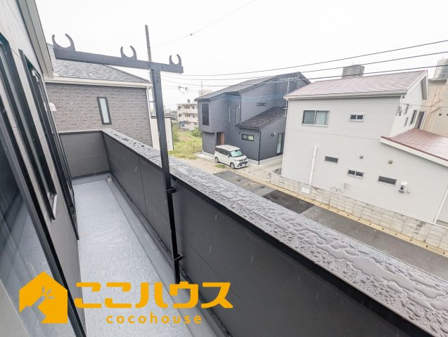 浦添市西原第6　クレイドルガーデン　新築戸建て　全2棟　2号棟のバルコニー|ワイドバルコニー