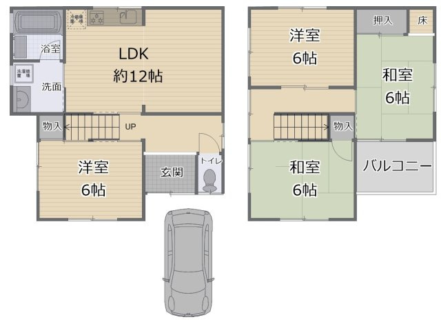 【間取り】 | 堺市中区深井北町（深井小学校）