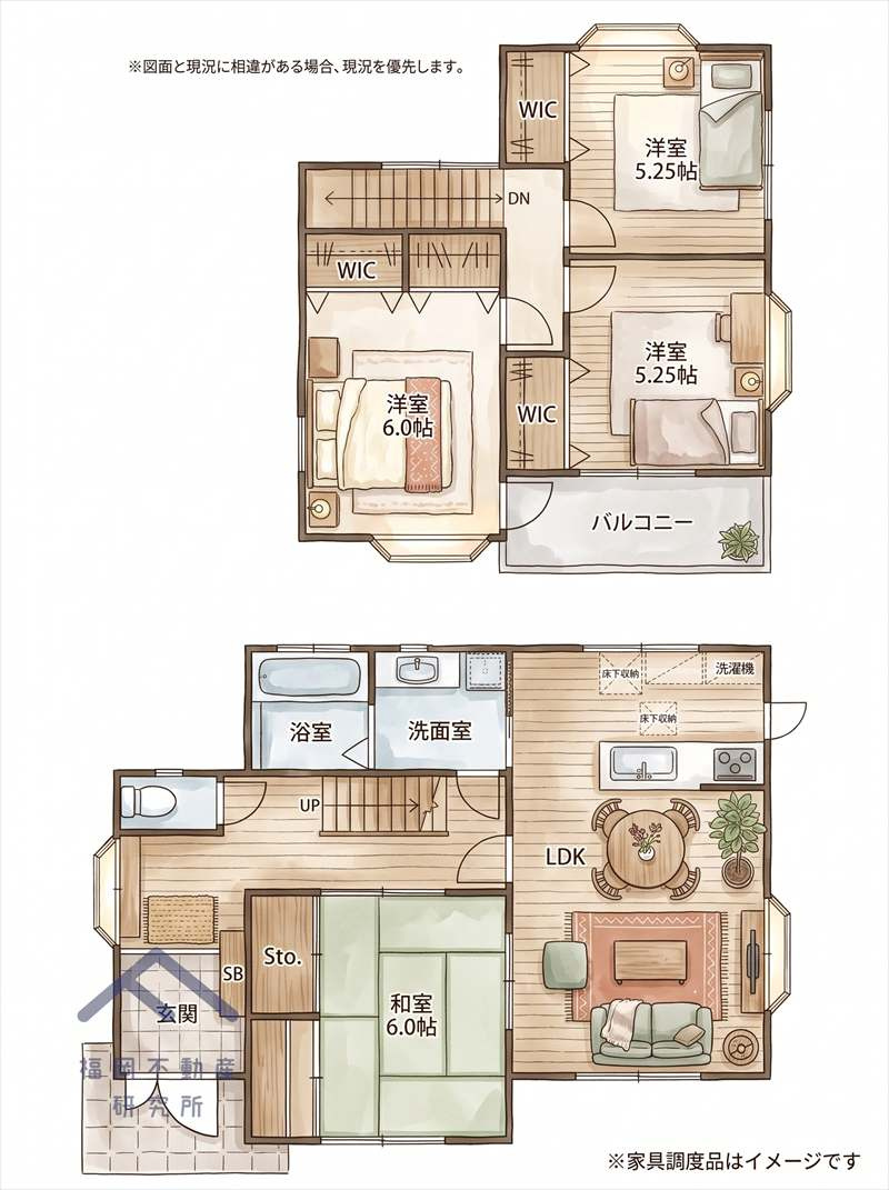 宗像市樟陽台１丁目　戸建ての間取り
