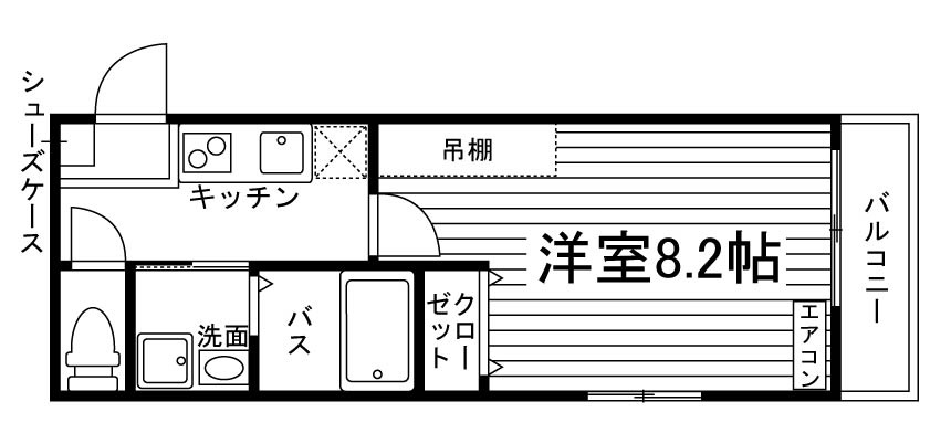 (仮称)UNI FLAT京都鞍馬口の間取り|代表間的な間取りです。