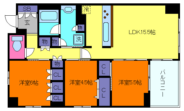 イニシア神戸森北町の間取り