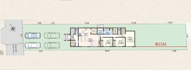 山形市円応寺町2期【新築建売】1号棟の区画図|区画図