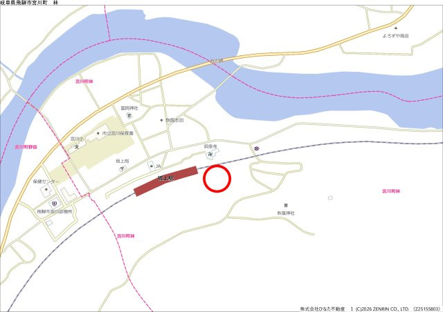 2026/8/31NEW　土地　飛騨市宮川町林　10万の区画図