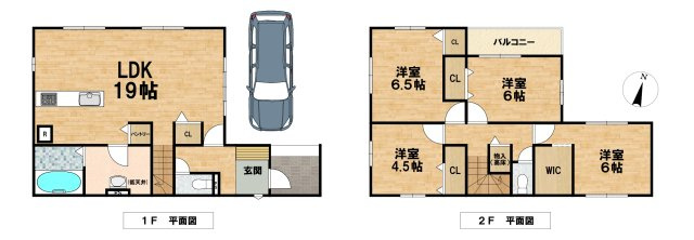新築戸建　伊丹市野間1丁目の間取り