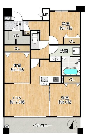 キングスクエア北大阪パークフェリス1番館の間取り|◆【onehome販売窓口】売主様→当社→お客様の関係でご内覧～商談までスムーズです!!