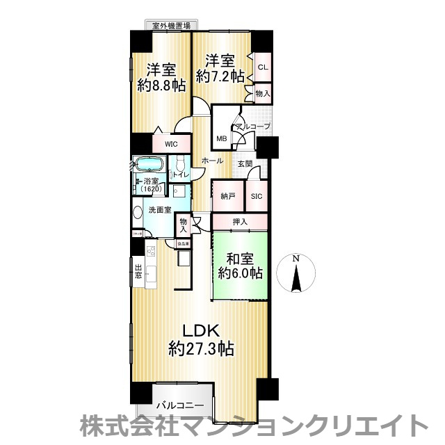 プレミスト大手さくら通りの間取り|現況と間取図が異なる場合は現況を優先とします。