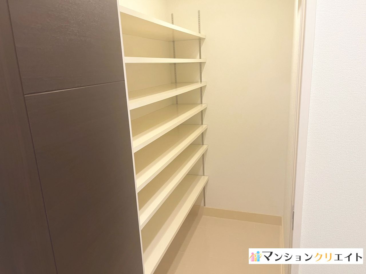 プレミスト大手さくら通りの収納|シューズインクローゼット内部