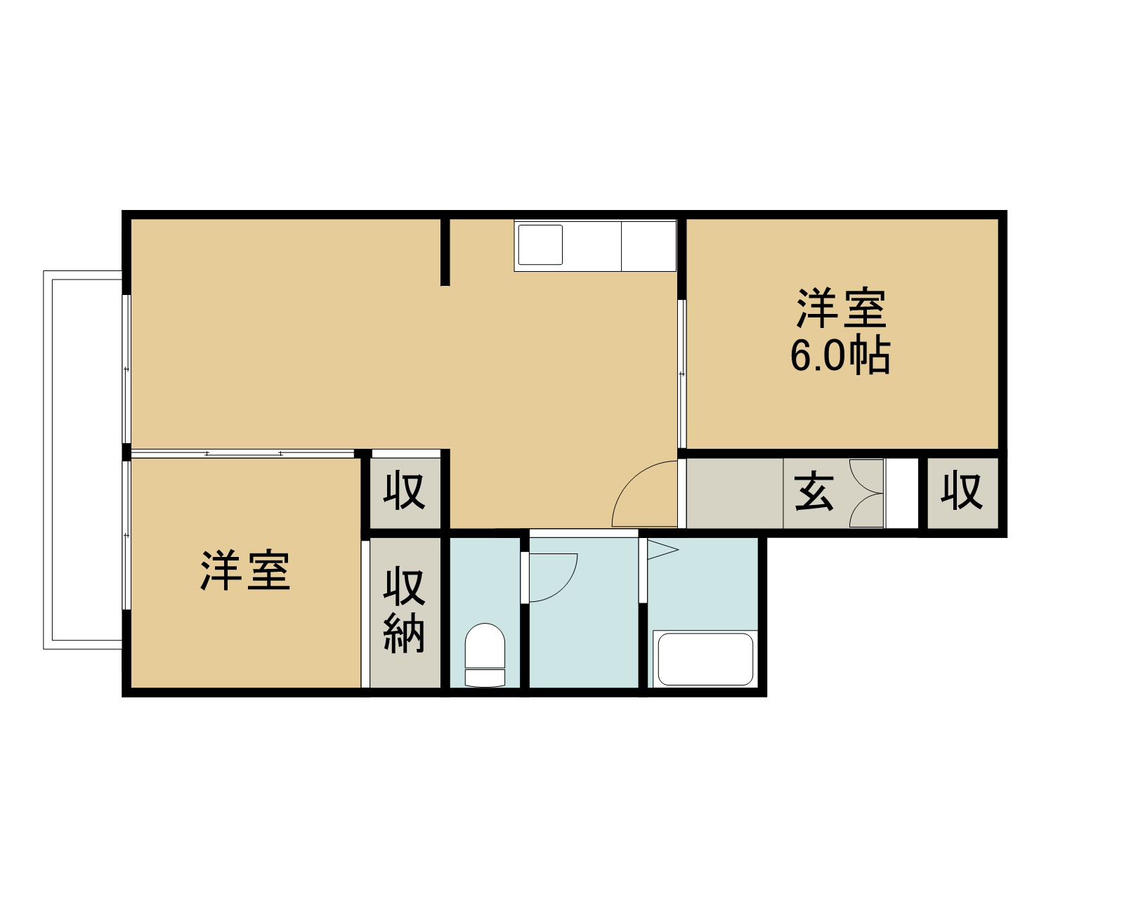 セジュール大覚寺の間取り