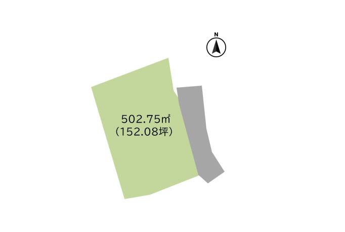 館山市沼　売地の土地図|■敷地面積：502.75㎡（152.08坪）