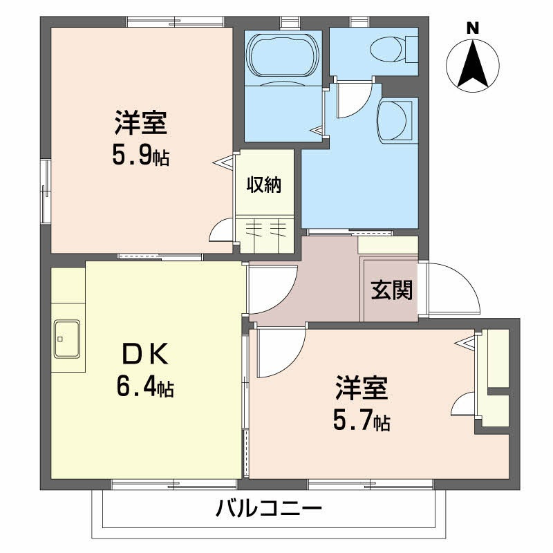 ヴィラージュマルイ　Ａ棟の間取り