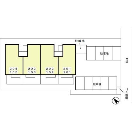 春日井市八事町２丁目のアパートの区画図
