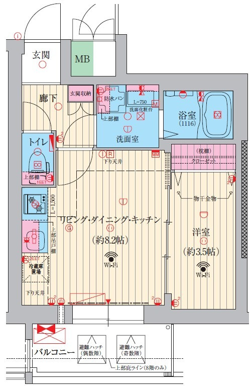ファーストフィオーレ京都コーヴォの間取り
