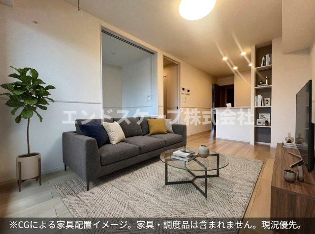 プリムガーデン　Ⅱの居間・リビング|高崎、前橋のお部屋探しはエンドスケープまで！お客様の理想お聞かせ下さい♪