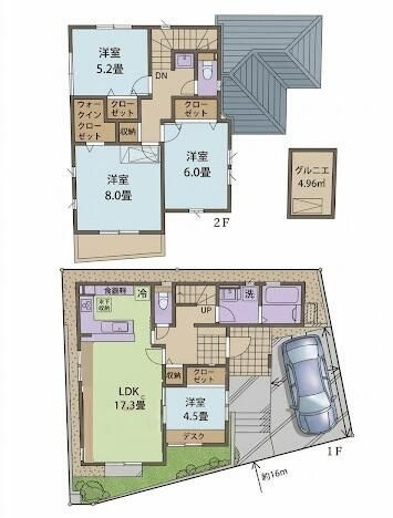 南生田戸建の間取り