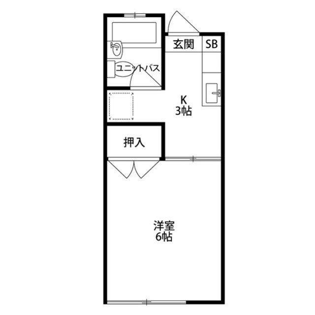 綾瀬市蓼川２丁目のアパートの間取り
