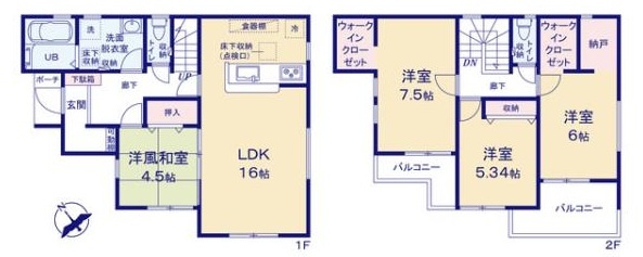久喜吉羽第5　新築戸建　全8棟の間取り